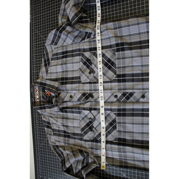 Amp Lify  /Long sleeved button up/ (Size M) Gray/Black - Picture 8 of 15